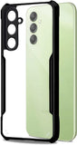 VAKIBO Best Selling Black and Transparent Back Cover Case Made With Soft TPU and Acrylic With 4 Corner and Camera Protection Suitable for Samsung Galaxy A14 4G