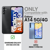 VAKIBO Super Premium Black Border Transparent Case With Corner Protection & Camera Protection Suitable for Samsung  A14 4G