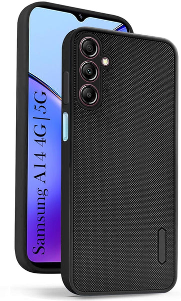 VAKIBO Dotted Black Coloured Made with Silicon Rubber TPU Back Cover Case Suitable for Samsung Galaxy A14 4G