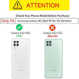 VAKIBO Best Selling Black and Transparent Back Cover Case Made With Soft TPU and Acrylic With 4 Corner and Camera Protection Suitable for Samsung Galaxy A22 4G