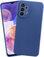 VAKIBO Matte 1.5 MM Thick With Camera Protection Blue Coloured Soft TPU Rubber Back Cover Case Suitable for Samsung Galaxy A53