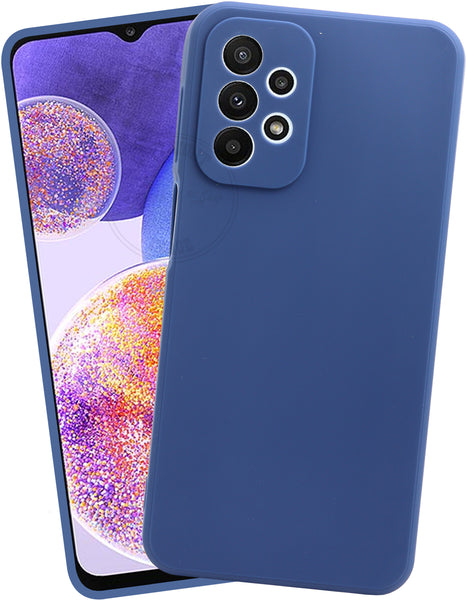 VAKIBO Matte 1.5 MM Thick With Camera Protection Blue Coloured Soft TPU Rubber Back Cover Case Suitable for Samsung Galaxy A53