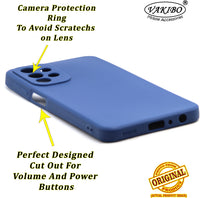 VAKIBO Matte 1.5 MM Thick With Camera Protection Blue Coloured Soft TPU Rubber Back Cover Case Suitable for Samsung Galaxy A53