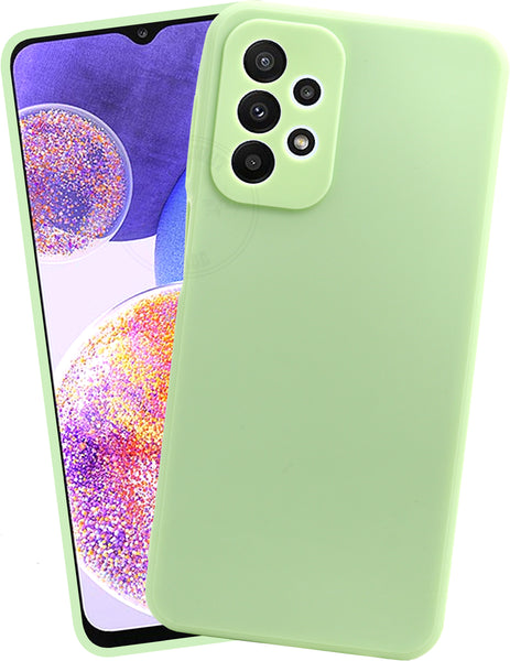VAKIBO Matte 1.5 MM Thick With Camera Protection Pista Green Coloured Soft TPU Rubber Back Cover Case Suitable for Samsung Galaxy A53