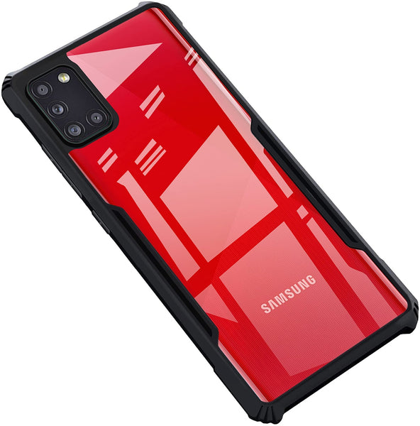 VAKIBO Best Selling Black and Transparent Back Cover Case Made With Soft TPU and Acrylic With 4 Corner and Camera Protection Suitable for Samsung Galaxy A31