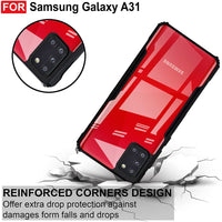 VAKIBO Best Selling Black and Transparent Back Cover Case Made With Soft TPU and Acrylic With 4 Corner and Camera Protection Suitable for Samsung Galaxy A31