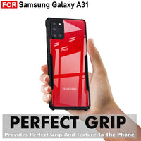 VAKIBO Best Selling Black and Transparent Back Cover Case Made With Soft TPU and Acrylic With 4 Corner and Camera Protection Suitable for Samsung Galaxy A31