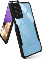 VAKIBO Super Premium Black Border Transparent Case With Corner Protection & Camera Protection Suitable for Samsung A32 4G