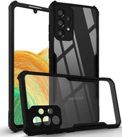 VAKIBO Best Selling Black and Transparent Back Cover Case Made With Soft TPU and Acrylic With 4 Corner and Camera Protection Suitable for Samsung Galaxy A33