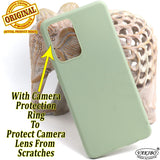 VAKIBO 1.2 MM Thick Pista Green Coloured Soft TPU Rubber Back Cover Case With Camera Protection Ring Suitable for Samsung Galaxy A52S 5G