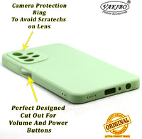 VAKIBO Matte 1.5 MM Thick With Camera Protection Pista Green Coloured Soft TPU Rubber Back Cover Case Suitable for Samsung Galaxy A53