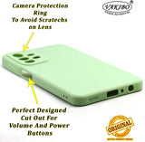 VAKIBO Matte 1.5 MM Thick With Camera Protection Pista Green Coloured Soft TPU Rubber Back Cover Case Suitable for Samsung Galaxy A53