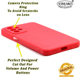 VAKIBO Matte 1.5 MM Thick With Camera Protection Red Coloured Soft TPU Rubber Back Cover Case Suitable for Samsung Galaxy A73