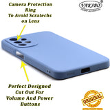 VAKIBO Matte 1.5 MM Thick With Camera Protection Steel Blue Coloured Soft TPU Rubber Back Cover Case Suitable for Samsung Galaxy A73