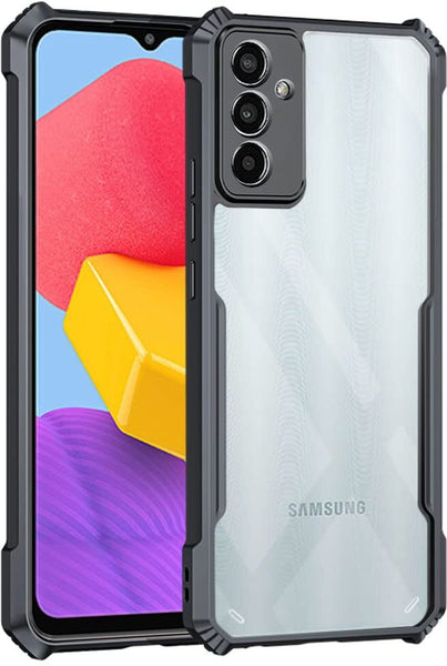 VAKIBO Super Premium Black Border Transparent Case With Corner Protection & Camera Protection Suitable for Samsung F13 4G