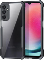 VAKIBO Best Selling Black and Transparent Back Cover Case Made With Soft TPU and Acrylic With 4 Corner and Camera Protection Suitable for Samsung Galaxy F15 5G