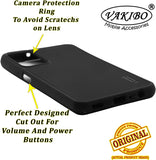 VAKIBO Niukin Dotted Design Black Coloured Soft TPU Rubber Back Cover Case With Camera Protection Ring Suitable for Samsung Galaxy M23 5G