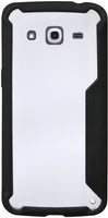 VAKIBO Best Selling Black and Transparent Back Cover Case Made With Soft TPU and Acrylic With 4 Corner and Camera Protection Suitable for Samsung Galaxy J2-2015