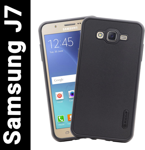 VAKIBO Dotted Black Coloured Made with Silicon Rubber TPU Back Cover Case Suitable for Samsung Galaxy J7