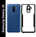 VAKIBO Super Premium Black Border Transparent Case With Corner Protection & Camera Protection Suitable for Samsung Galaxy J8
