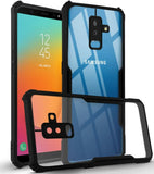 VAKIBO Super Premium Black Border Transparent Case With Corner Protection & Camera Protection Suitable for Samsung Galaxy J8