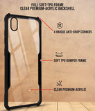 VAKIBO Best Selling Black and Transparent Back Cover Case Made With Soft TPU and Acrylic With 4 Corner and Camera Protection Suitable for Samsung Galaxy M01 Core