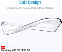 VAKIBO Premium Clear 1.5MM Thick Transparent Soft TPU Rubber Back Cover Case With Camera Protection Suitable for Samsung Galaxy F06 5G
