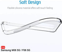 VAKIBO Premium Clear 1.5MM Thick Transparent Soft TPU Rubber Back Cover Case With Camera Protection Suitable for Samsung Galaxy M06 5G