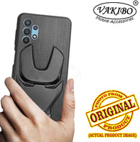 VAKIBO Iron Man 3D Mask Design Black Coloured Soft TPU Back Cover Case With Camera Protection Ring Suitable for Samsung Galaxy M32 5G