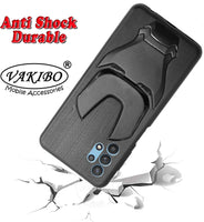 VAKIBO Iron Man 3D Mask Design Black Coloured Soft TPU Back Cover Case With Camera Protection Ring Suitable for Samsung Galaxy M32 5G
