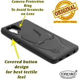 VAKIBO Iron Man 3D Mask Design Black Coloured Soft TPU Back Cover Case With Camera Protection Ring Suitable for Samsung Galaxy M32 4G