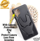 VAKIBO Iron Man 3D Mask Design Black Coloured Soft TPU Back Cover Case With Camera Protection Ring Suitable for Samsung Galaxy M32 4G