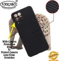 VAKIBO Niukin Dotted Design Black Coloured Soft TPU Rubber Back Cover Case With Camera Protection Ring Suitable for Samsung Galaxy M33