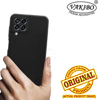 VAKIBO Niukin Dotted Design Black Coloured Soft TPU Rubber Back Cover Case With Camera Protection Ring Suitable for Samsung Galaxy M33