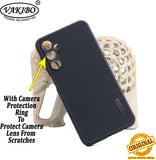 VAKIBO Niukin Dotted Design Black Coloured Soft TPU Rubber Back Cover Case With Camera Protection Ring Suitable for Samsung Galaxy M34 5G