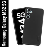 VAKIBO Niukin Dotted Design Black Coloured Soft TPU Rubber Back Cover Case With Camera Protection Ring Suitable for Samsung Galaxy M34 5G