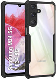 VAKIBO Super Premium Black Border Transparent Case With Corner Protection & Camera Protection Suitable for Samsung M34 5G