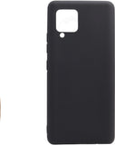 VAKIBO 1.2 MM Thick Black Coloured Soft TPU Rubber Back Cover Case With Camera Protection Ring Suitable for Samsung Galaxy M42