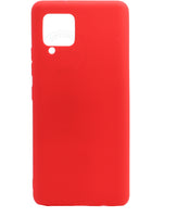 VAKIBO 1.2 MM Thick Red Coloured Soft TPU Rubber Back Cover Case With Camera Protection Ring Suitable for Samsung Galaxy M42