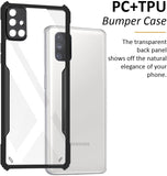 VAKIBO Best Selling Black and Transparent Back Cover Case Made With Soft TPU and Acrylic With 4 Corner and Camera Protection Suitable for Samsung Galaxy M51