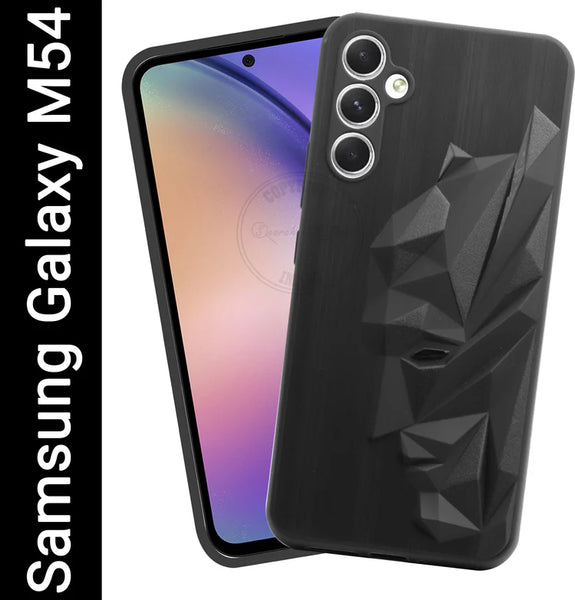 VAKIBO Bat Man 3D Mask Design Black Coloured Soft TPU Back Cover Case With Camera Protection Ring Suitable for Samsung Galaxy F54 5G