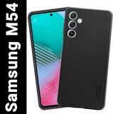 VAKIBO Niukin Dotted Design Black Coloured Soft TPU Rubber Back Cover Case With Camera Protection Ring Suitable for Samsung Galaxy F54 5G