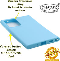 VAKIBO 1.2 MM Thick Sky Blue Coloured Soft TPU Rubber Back Cover Case With Camera Protection Ring Suitable for Samsung Galaxy Note 20 Plus