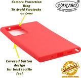VAKIBO 1.2 MM Thick Red Coloured Soft TPU Rubber Back Cover Case With Camera Protection Ring Suitable for Samsung Galaxy Note 20 Ultra
