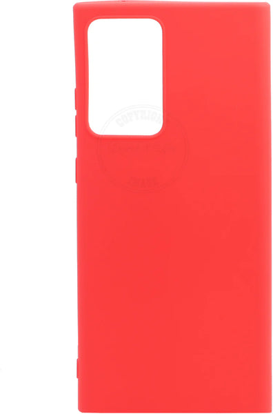VAKIBO 1.2 MM Thick Red Coloured Soft TPU Rubber Back Cover Case With Camera Protection Ring Suitable for Samsung Galaxy Note 20 Ultra