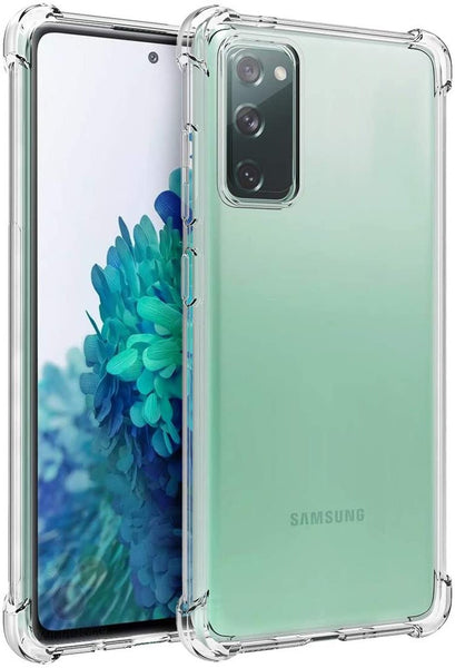 VAKIBO Super Premium Soft TPU Transparent Case With Dustplug,Side Grip,Corner Protection,lanyard Cuts,Camera Protection Suitable for Samsung S20