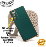 VAKIBO Golden Chrome Border Peach Coloured Soft TPU Back Cover Case With Camera Protection Suitable for Samsung Galaxy S20 FE
