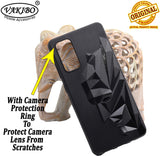 VAKIBO Bat Man 3D Mask Design Black Coloured Soft TPU Back Cover Case With Camera Protection Ring Suitable for Samsung Galaxy S20 FE