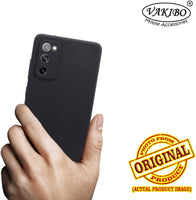 VAKIBO Matte 1.5 MM Thick With Camera Protection Black Coloured Soft TPU Back Cover Case Suitable for Samsung Galaxy S20 FE