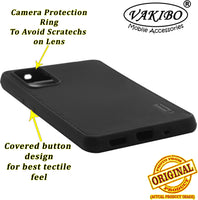 VAKIBO Niukin Dotted Design Black Coloured Soft TPU Rubber Back Cover Case With Camera Protection Ring Suitable for Samsung Galaxy S20 FE